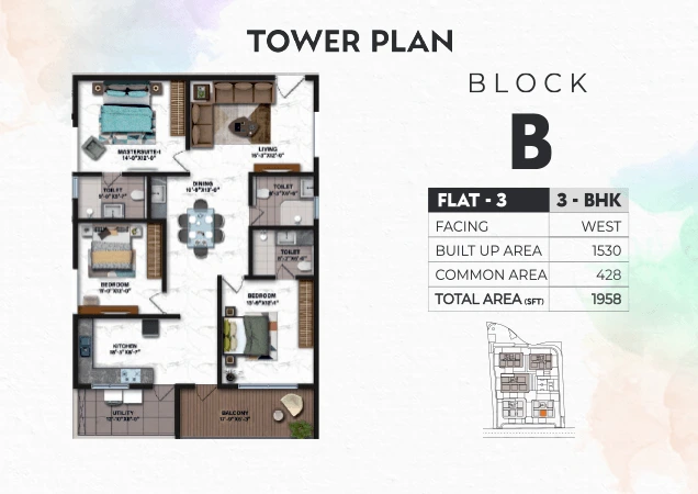 Tower B floor plan 3