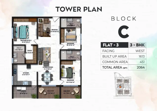 Tower C floor plan 3